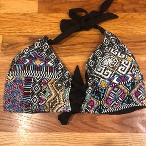 Multi Colored Tribal Print Bikini Top